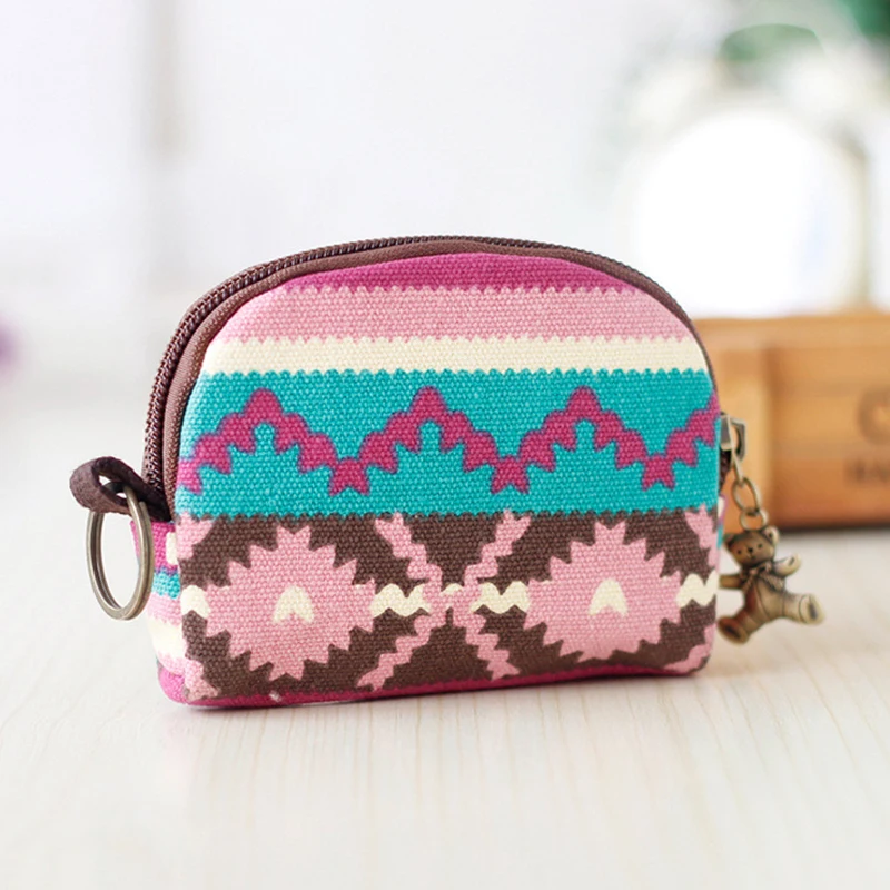 Досуг простой кошелек для монет Мини холщовый Портативный мешок на молнии | Багаж