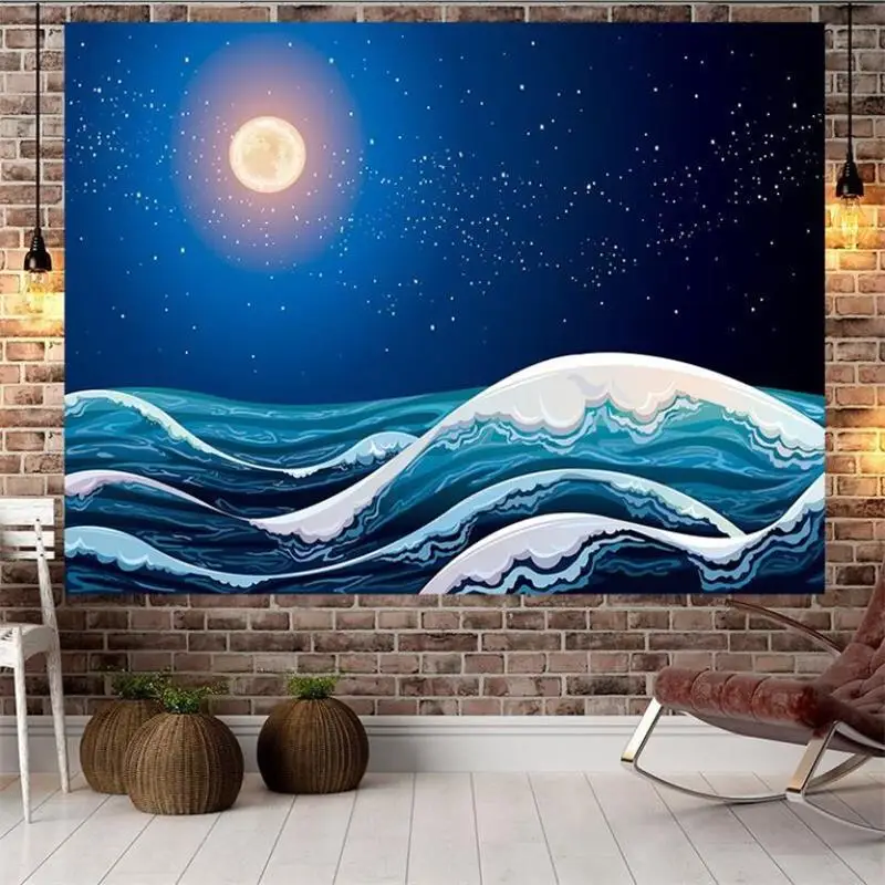 Япония канагава волны печатных гобелен настенный Декор для дома деко Гостиная
