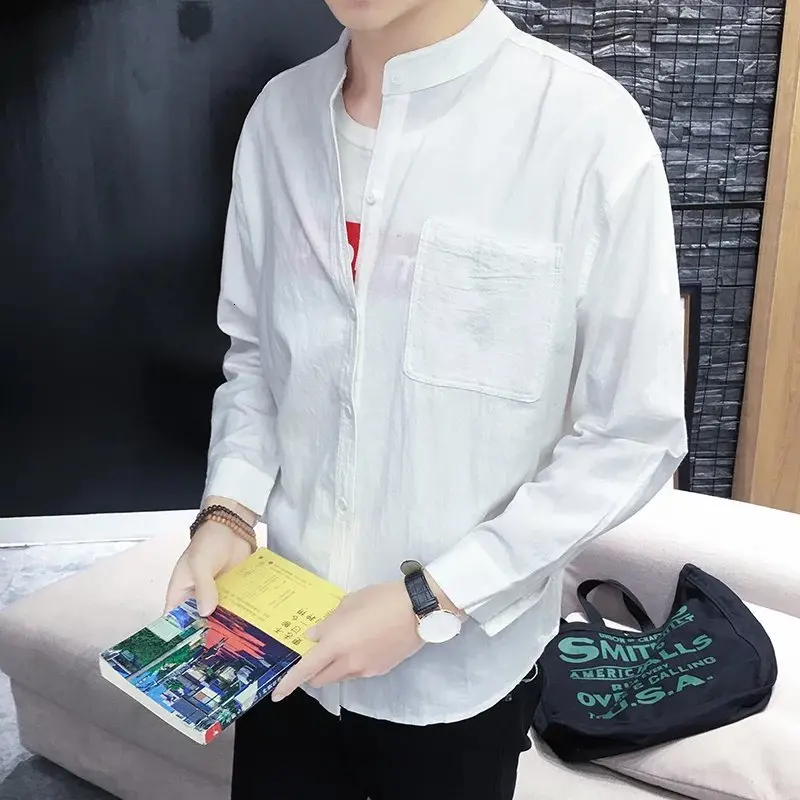 Мужская повседневная гавайская рубашка модная трендовая Студенческая одежда с