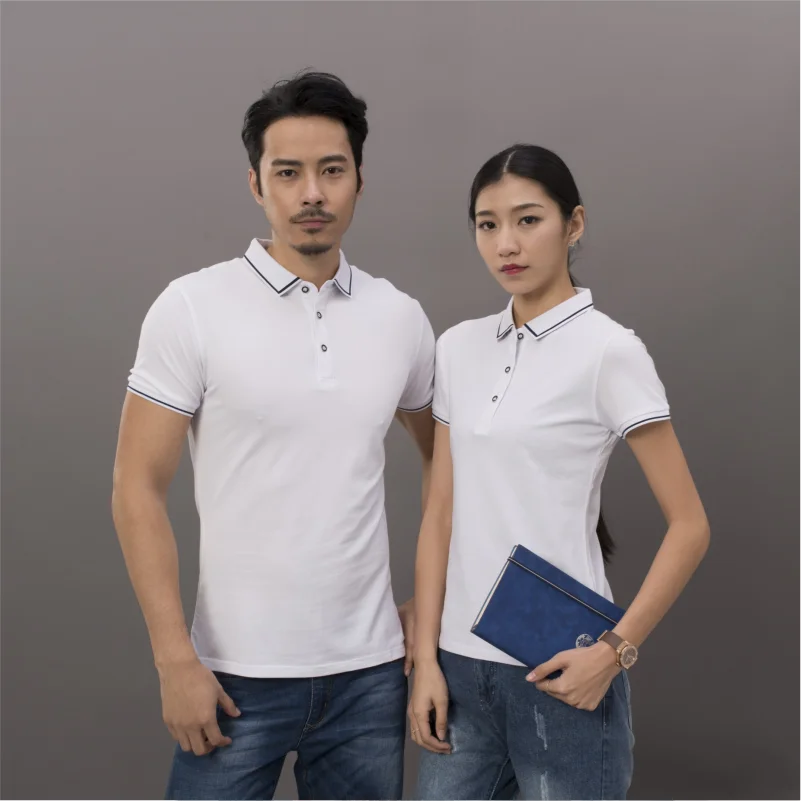 Мужская и женская рубашка-поло YOTEE Повседневная деловая рубашка с коротким