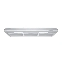 CIARRA CAS75918B Under Cabinet Range Hood 30 inch Ductless Range Hood with Ducted/Ductless Aluminum Mesh Filters, Push Button