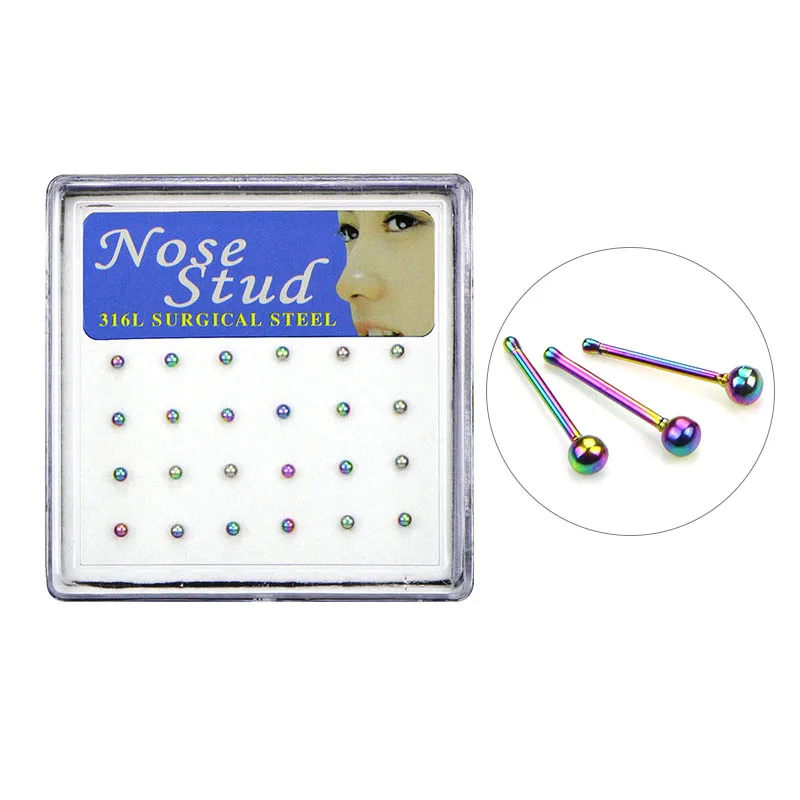 Титановая губная серьга для пирсинга тела 24 шт./компл. нержавеющая сталь