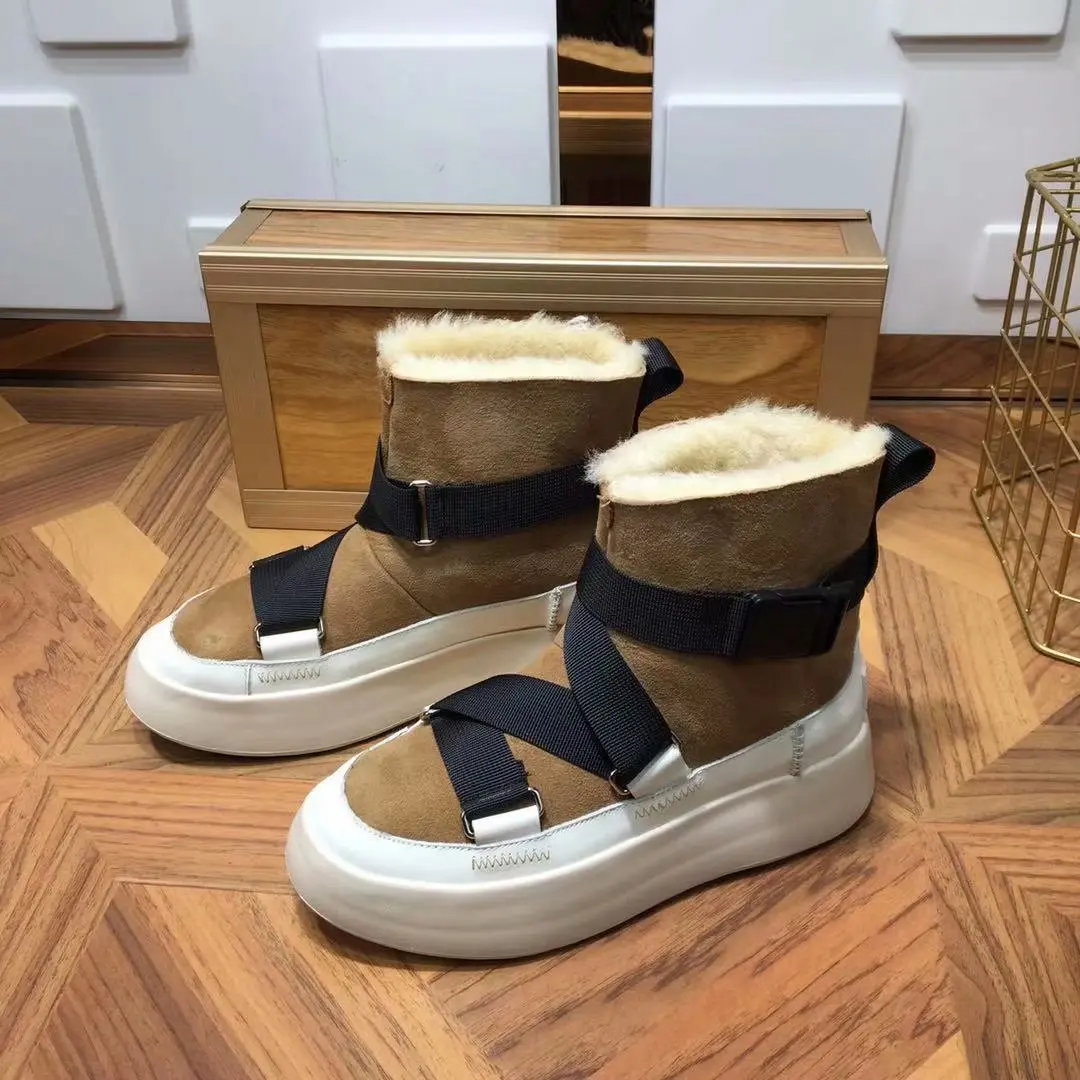 Scarpe donna/женские ботинки; женская обувь из флока; chaussures femme; Плюшевые ботинки на платформе; женские зимние ботинки без застежки; смешанные цвета