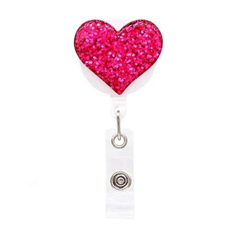 Модный выдвижной идентификационный значок в форме сердца держатель для рабочего