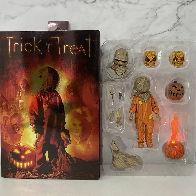 trick r treat figure sam clothed with bag lollipop halloween 2007 classic film movie neca figures model toy doll gift free global shipping