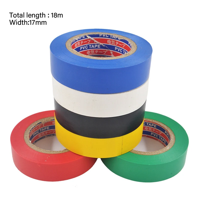 Изоляционная лента пластиковая электрическая водонепроницаемая ПВХ красная