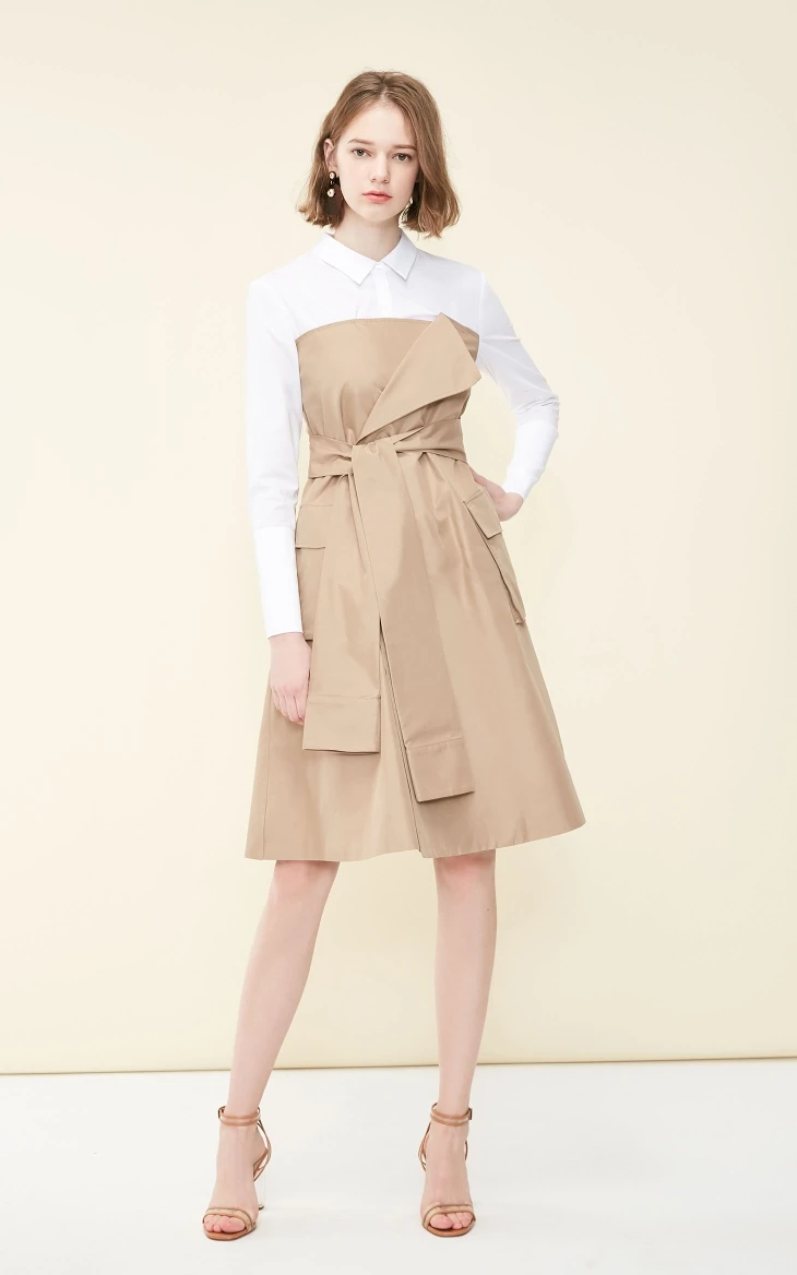 Vero Moda женское платье-трапеция из двух частей на шнуровке | 3191SZ505