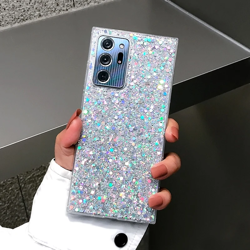 

Чехол LOVECOM для Samsung S20 FE S21 S10 Plus A52 A72 A32 A51 A71 Note 20 10 Plus, мягкий чехол для телефона с блестящими блестками