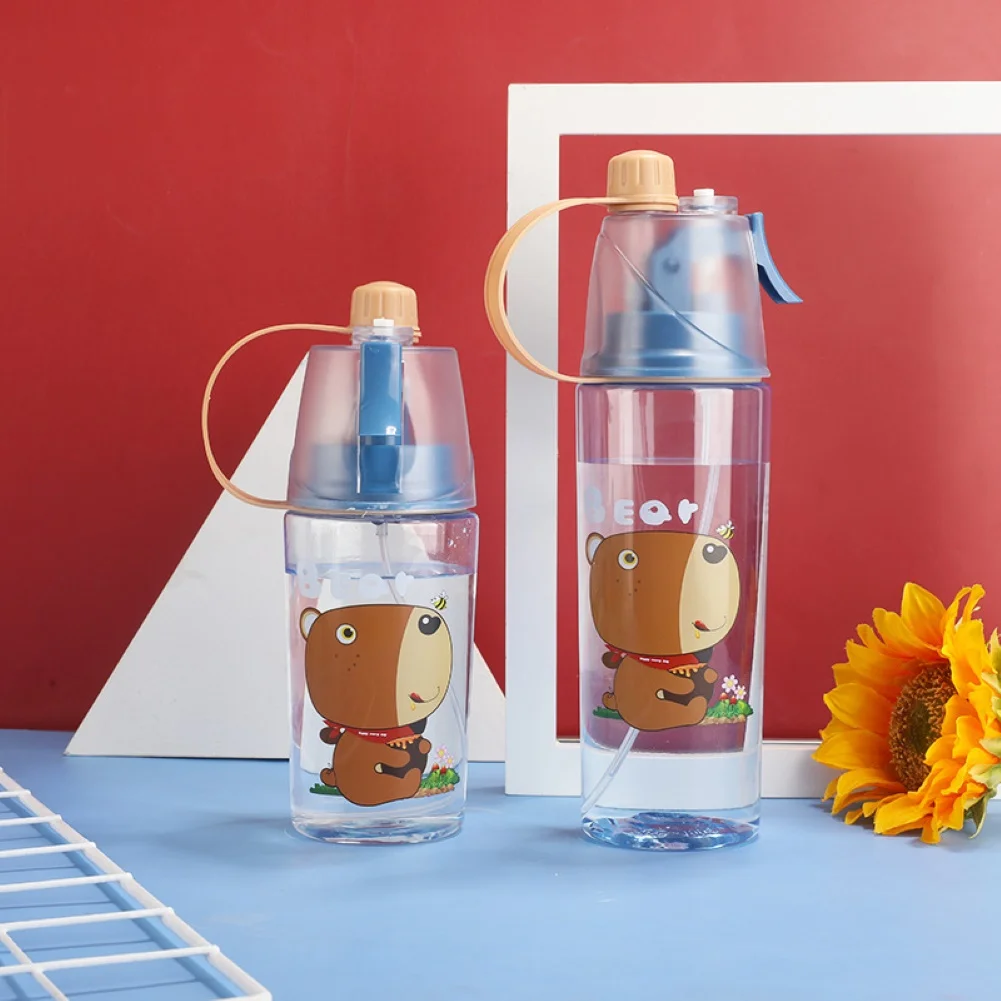 Детская герметичная бутылка для воды с мультяшным медведем 400/600 мл | Дом и сад