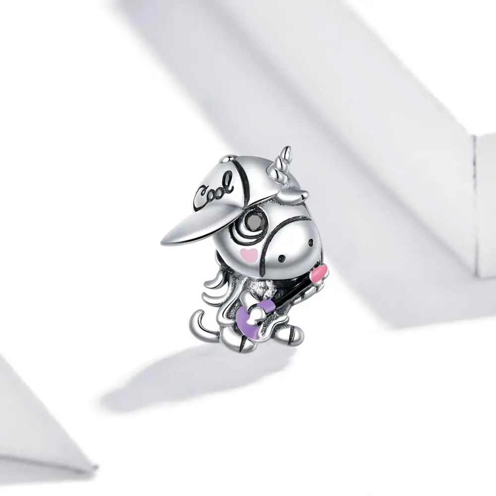 Подвеска серебряная 925 оригинальная гитара хип-хоп енот бульдог медведь с