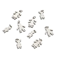 20pcsset boy and girls 316 stainless steel pendants charms for diy necklaces key chain jewelry making accessories decorationf70