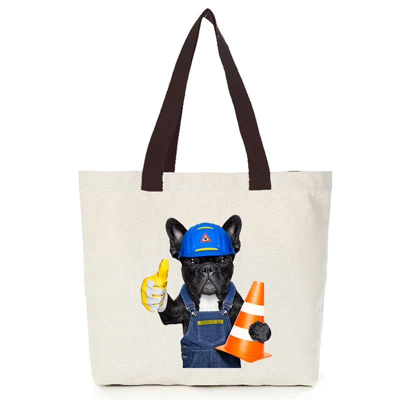 shopping bag 01 Крутая собачья Холщовая Сумка оригины oem на заказ Мужская сумка на заказ Эко сумки diy сумка для покупок с логотипом экологичный мешок из хлопка - Цвет: shopping bag 01