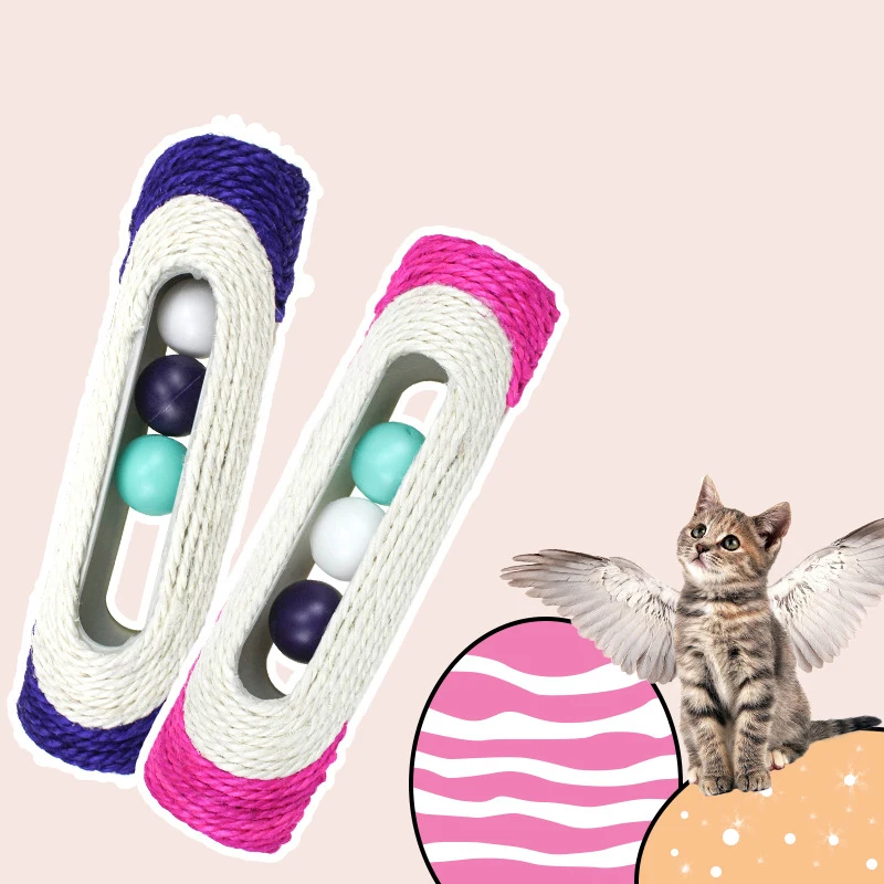 

Aapet 1pc Pet Toys Balls In Rolling Tunnel Sisal For Scratcher Cat Interactive Training Scratching Toys Pet Puppy Toys Supplies
