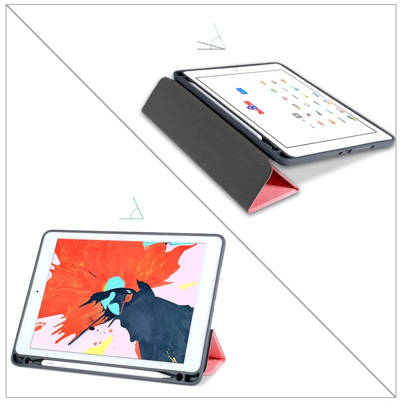 Ударопрочный кожаный смарт-чехол специально разработанный для iPad 10 2 дюйма со