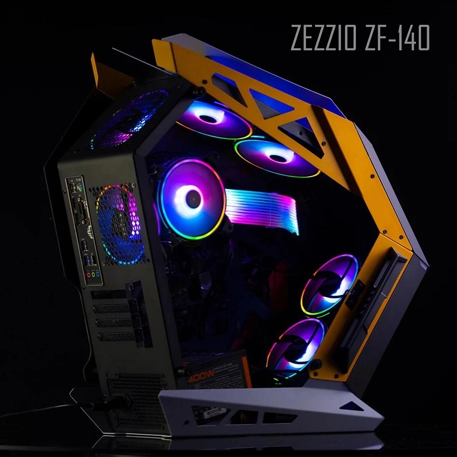 ZEZZIO ZF-140 PC чехол Вентилятор охлаждения 140 мм AURA SYNC 5V 3PIN ARGB ШИМ тихий вентилятор
