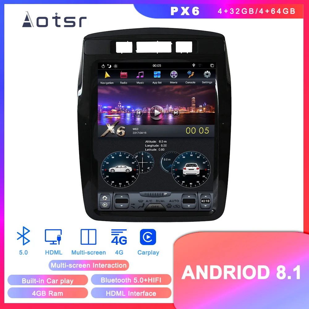 Штатная магнитола Tesla Style Android 8 1 для Volkswagen Touareg 2010 + автомобильное радио стерео