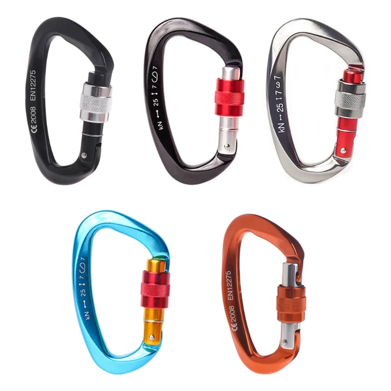 

25kN Carabiner Buckle Aluminum Alloy Hook Climbing Camping Outdoor Survival Tool QW