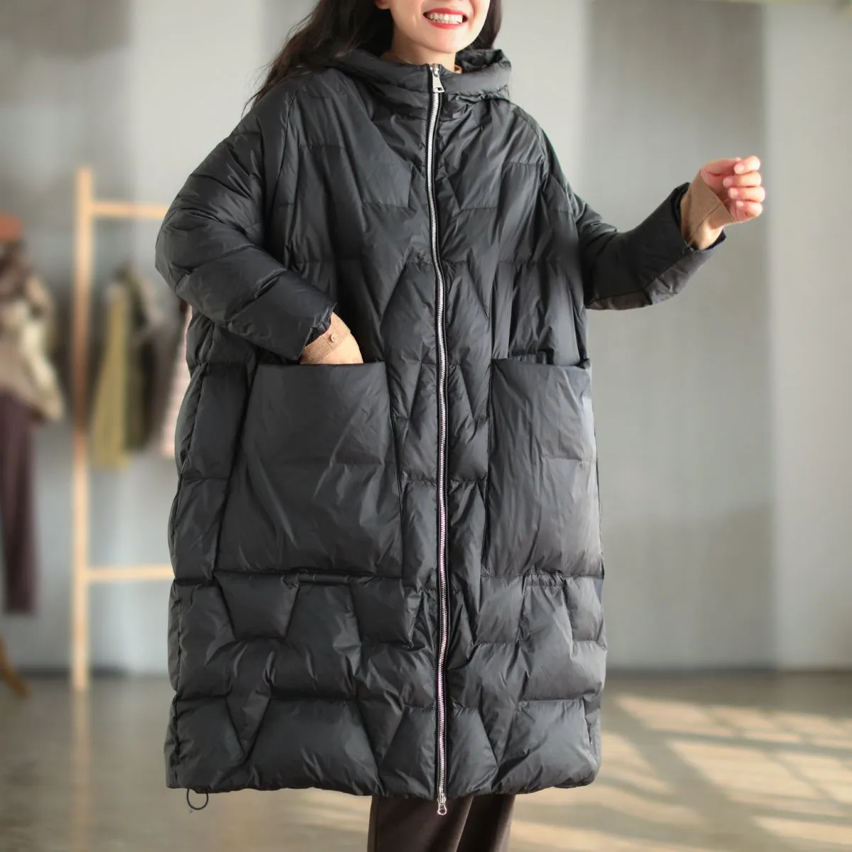

Loose Winter Coat Women Warm White Ducek Down Coats 2022 Fashion Female Clothing White Duck Down Outwear Women Winter Jackets