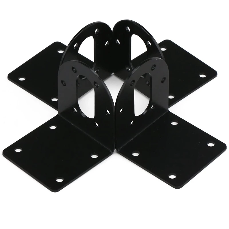 4 шт. черный Монтажный кронштейн 37 мм для редукторных двигателей постоянного тока