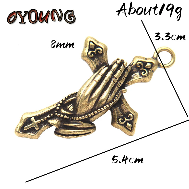 Винтажная медная подвеска в виде креста бергамота для брелока ожерелье ручной