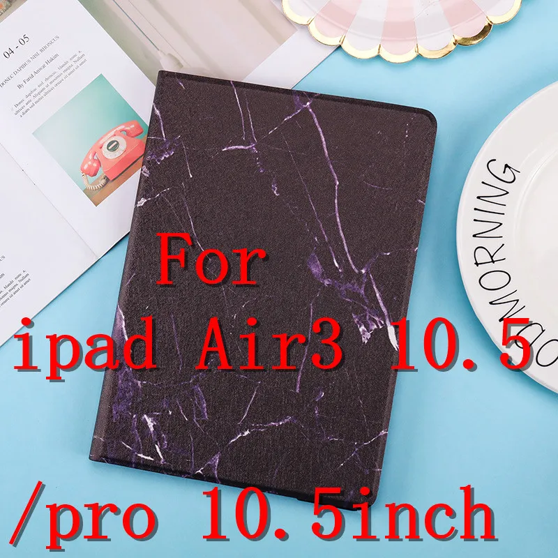 pro10.5AS picture Мраморный Чехол для iPad Pro 10,5 чехол iPad Air чехол из кожи ПУ и ПК Жесткий Чехол-подставка для iPad чехол 9,7 Pro Чехол Funda - Цвет: pro10.5AS picture