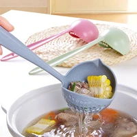 wheat straw soup spoon colander combo eco friendly tableware hot pot dual purpose soup spoon kitchen tools eco friendly