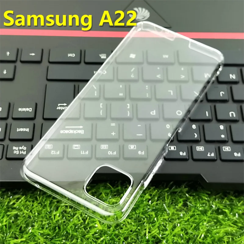 Прозрачный чехол из поликарбоната для Samsung Galaxy A22 жесткий чехол-накладка 5G A 22 A226