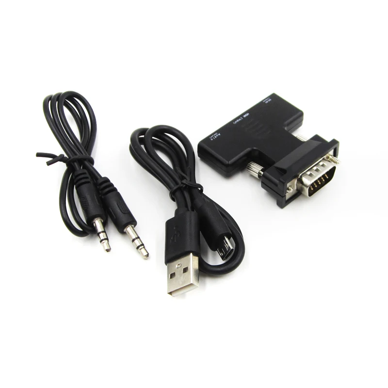 Новый Переходник HDMI мама-VGA папа + аудиоадаптер с поддержкой выхода сигнала 1080P