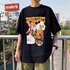 Лидер продаж, футболка Трэвиса Скотта, Мужская Уличная одежда в стиле хип-хоп, Мультяшные модные высококачественные футболки унисекс, футболка с принтом кактуса Джека Swag