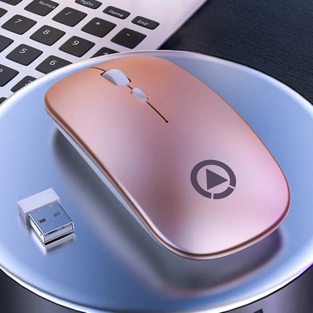 

A2 Portable Ergonomic Wireless Mute Gaming Mouse for Computer Laptop Accessories Rechargeable Mouse Wireless Mice USB Portable