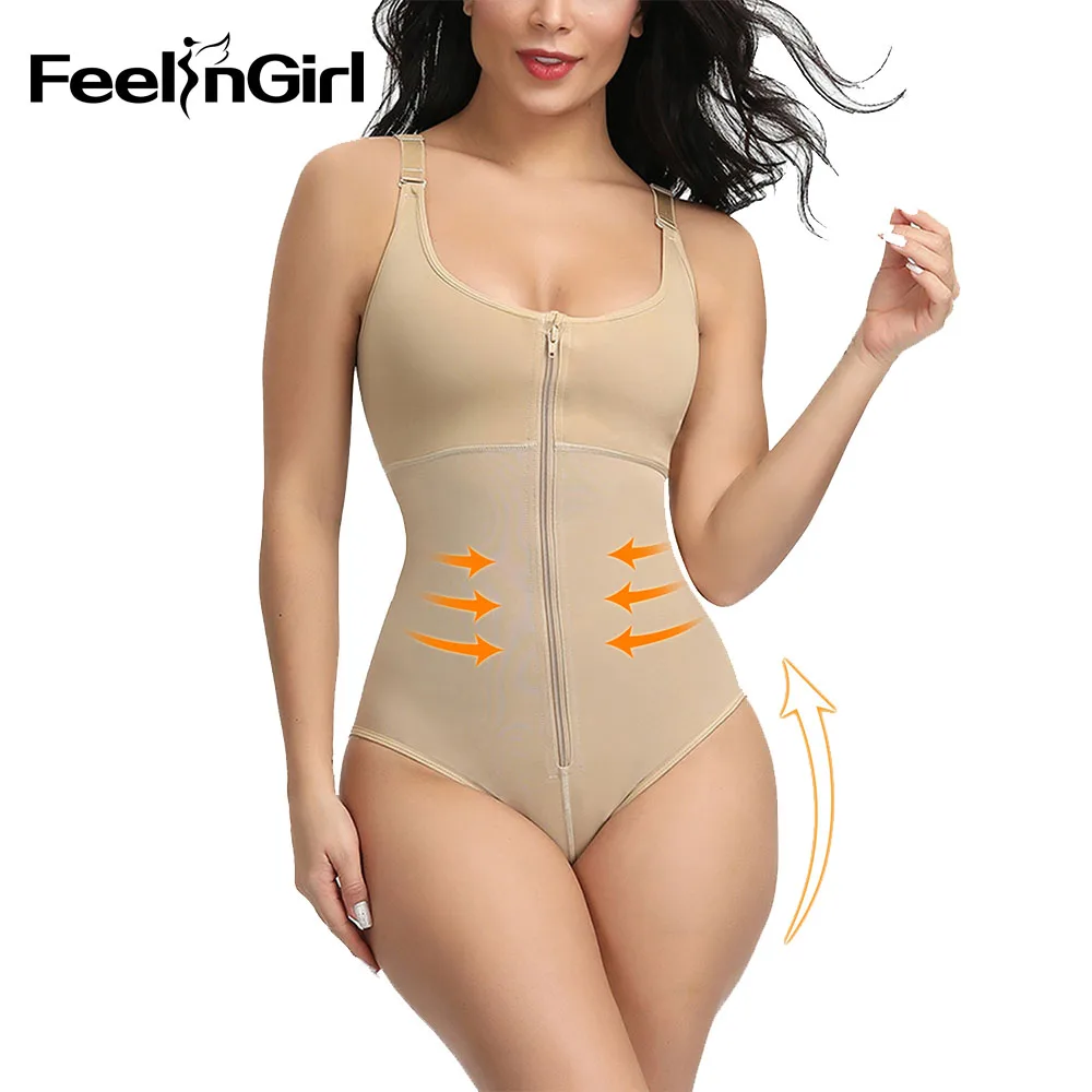 FeelinGirl Корректирующее утягивающее белье фирмы контроль животика Body Shaper Молния и