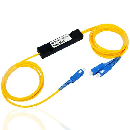 

50/50 FBT 1X2 SC/UPC PLC Singlemode Fiber Optical Splitter FTTH PLC SC/UPC 1x2 PLC Optical Fiber Splitter Soudeuse Fiber Optique