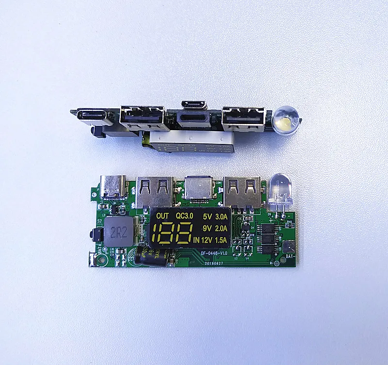 QC3.0 PD 18 Вт Быстрая зарядка материнская плата мульти-протокол IP5328 английское ядро интеллектуальная Быстрая зарядка сокровище 12 В подъемная пластина