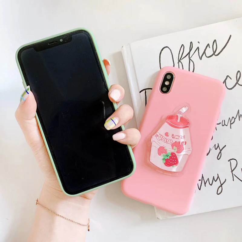 Ainike Cute 3D Summer Drink Milk Toy Liquid Squishy Soft TPU Phone Case For Samsung Galaxy J3 J710 J530 J4 J6Plus C8 ON7 J2Prime |