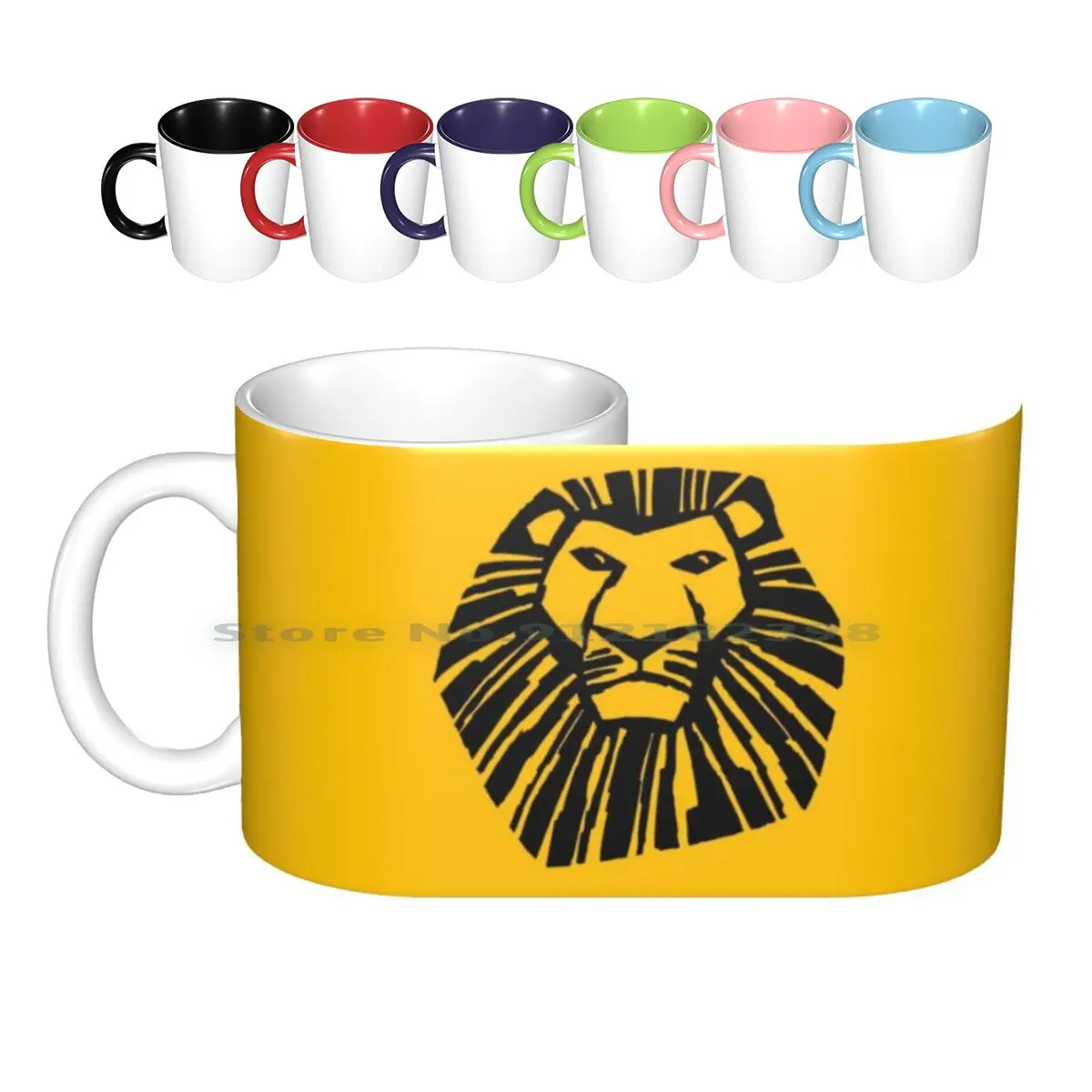 

Керамические кружки с логотипом «Король Лев», кофейные чашки, кружка для молока, чая, кружка «Король Лев», музыкальные актеры, песни, петь, му...