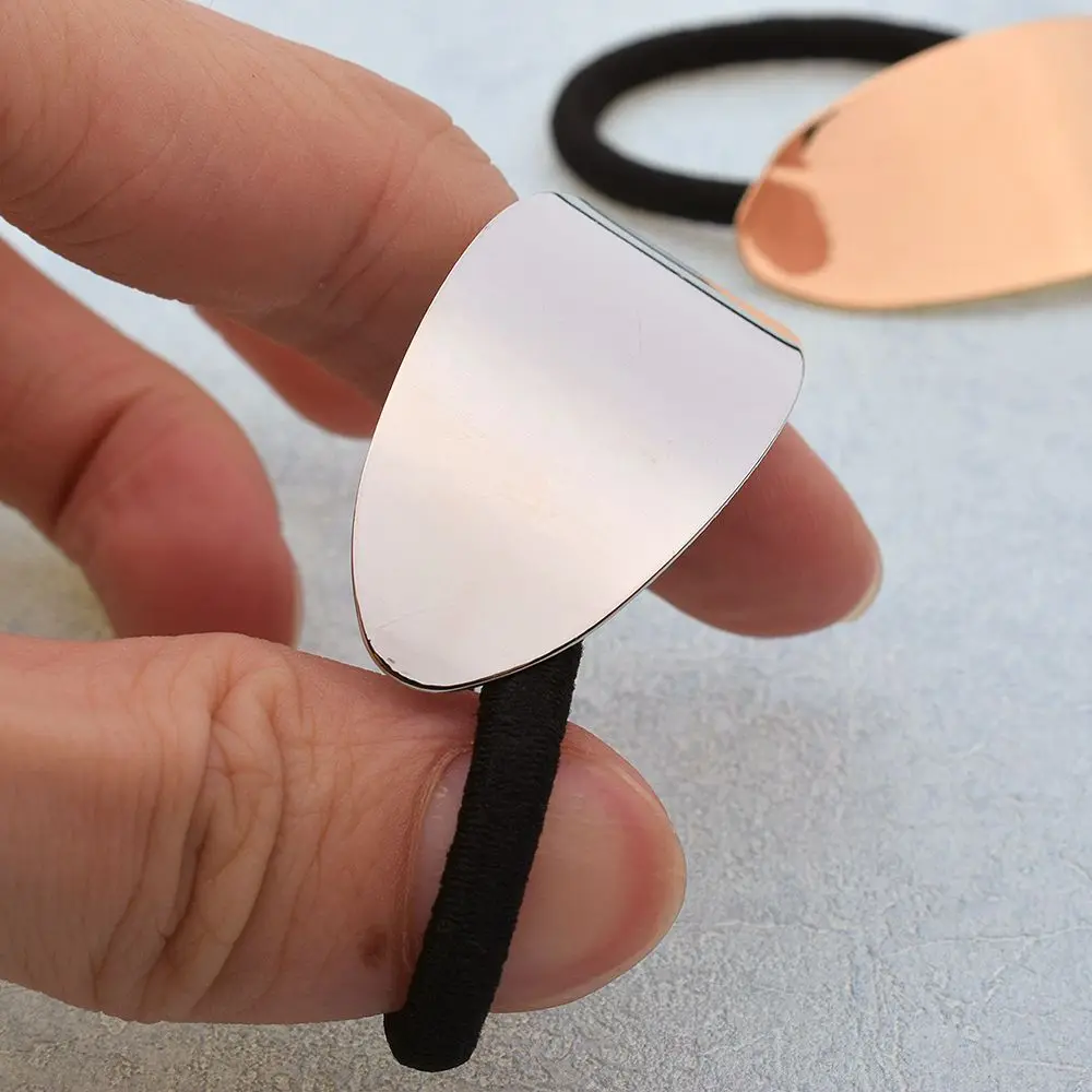 1Pc Women Metal Hair Ties Ponytail Holder Vintage Ring Elastic Rubber Hairband Simple Rope Elegant Accessories |