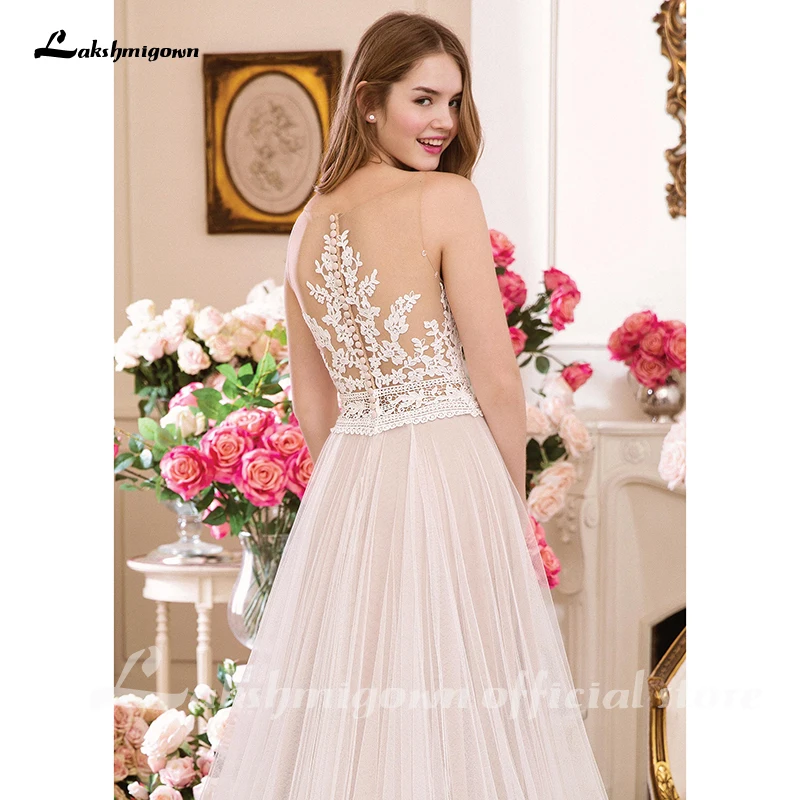 

Sexy Boho Wedding Dress With Removable Sleeves 2021 Vestido de Novios Robe Princesse A Line Lace Tulle Wedding Gown