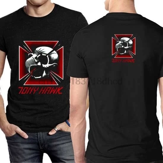 Футболка Tony Hawk [2 стороны] футболка хлопковая новая мужская футболка|Мужские