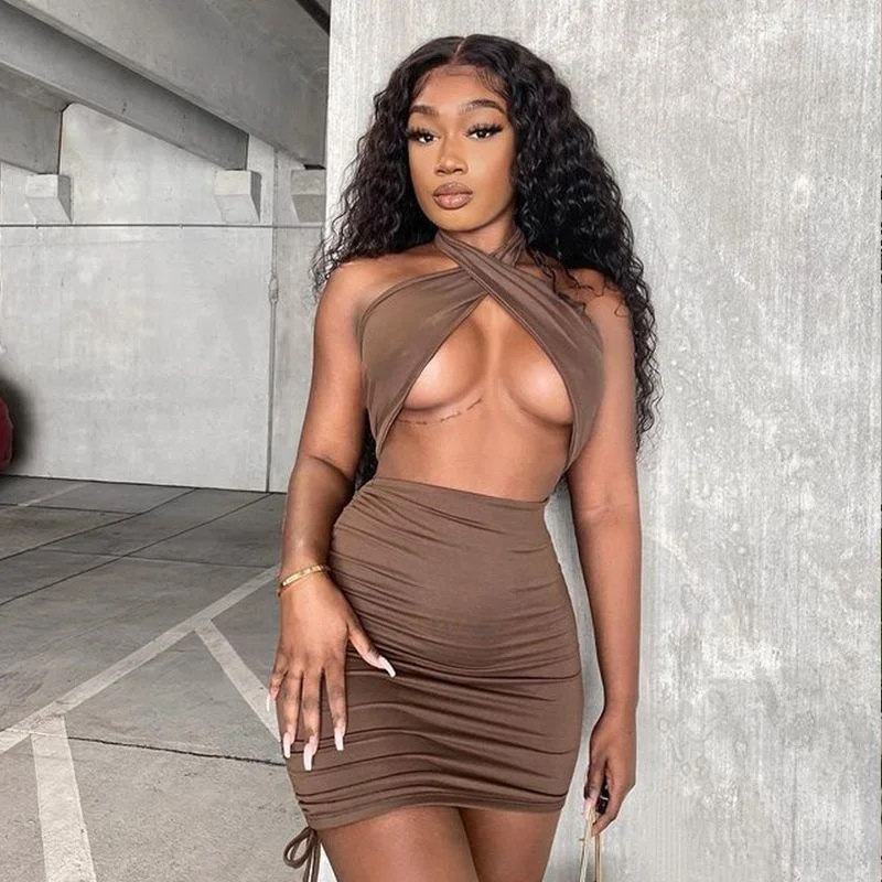 Белое Облегающее Платье С Рюшами женские вечерние мини-платья на шнуровке с