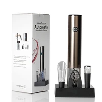 electric wine opener set rechargeable batteries usb charging cable electric corkscrew with foil cutter pourer vacuum stopper