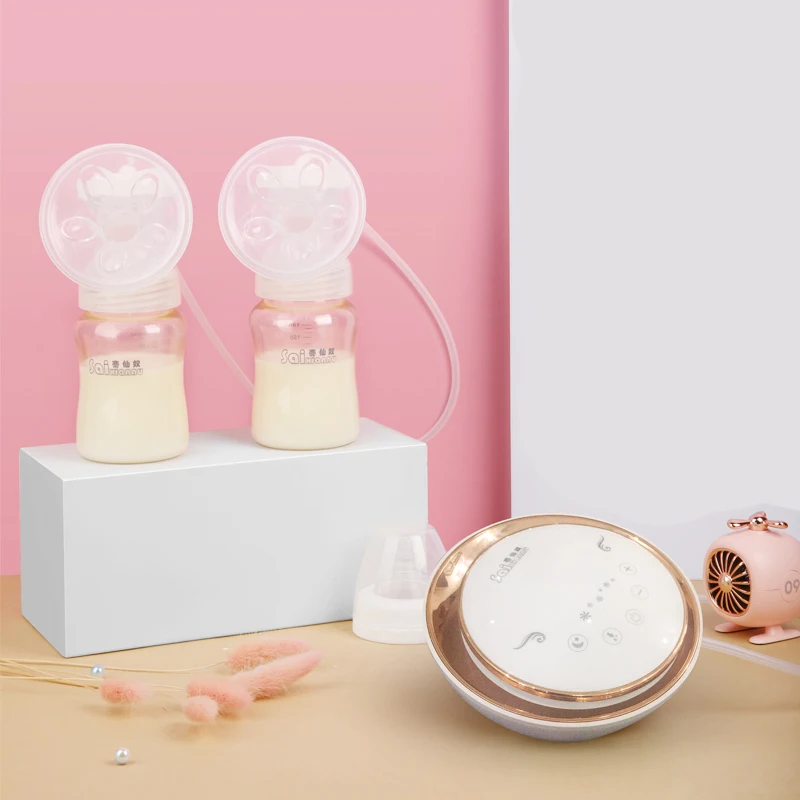 

Electric Double Bilateral Breast Pump Milker Suction Large Automatic Massage Postpartum Milk Maker manual silicone Accesorios