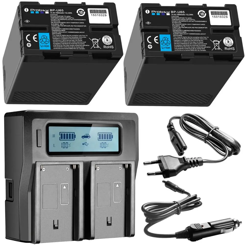 7800 мА/ч BP U65 U90 U30 U60 Батарея с D tap Функция + ЖК дисплей Dual USB Зарядное устройство для