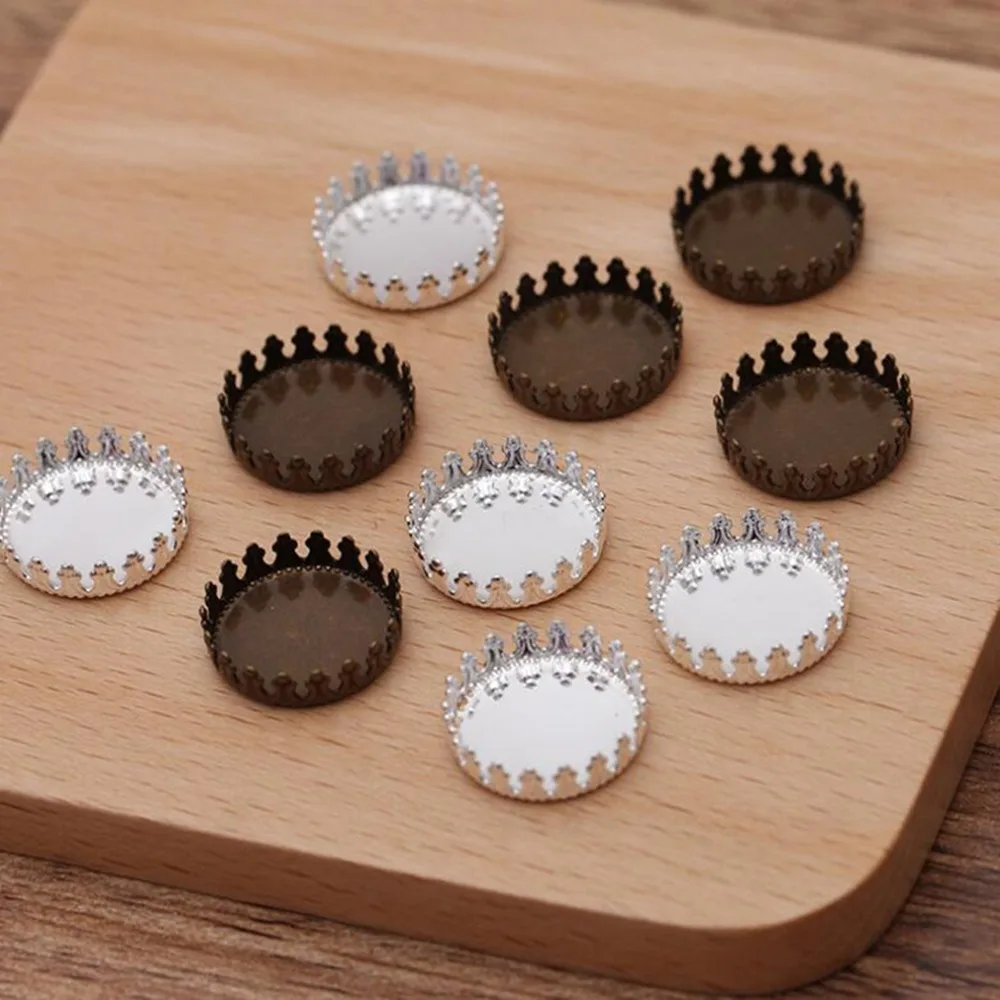 300 шт. Античная бронзовая Посеребренная Крышка для бутылки Корона 12-15-20-25 мм