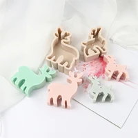 hot sale elk candle mold silicone christmas deerlet soap mould diy stereo deer resin ornament home xmas decorations gift