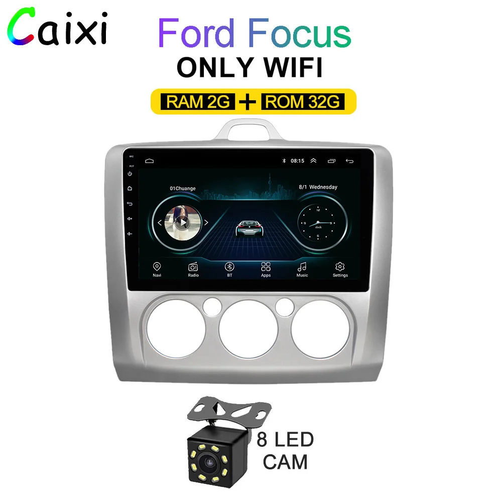 cx-fo-32G-CAM CAIXI автомобильный Android 8,1 мультимедийный плеер для Ford Focus Exi MT AT 2 2004 2005 2006 2007 2008-2011 Автомобильный Радио gps навигация - Цвет: cx-fo-32G-CAM