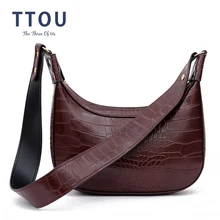 Small Vintage Bags Retro Female Pu Leather Crossbody Bags for Girls Ladies Alligator Messenger Bags for Women Handbags New 2021