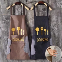 home kitchen aprons waterproof polyester apron woman aprons adult bibs home cooking baking aprons kitchen aprons housework apron