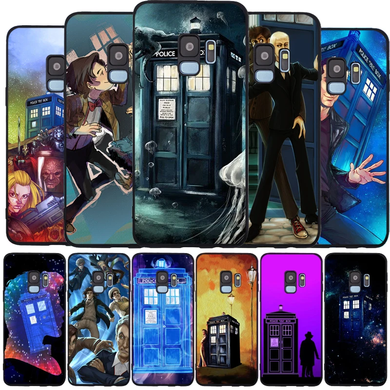 Чехол с изображением Доктора Кто ТАРДИСа Мягкий Силиконовый ТПУ Черный чехол для