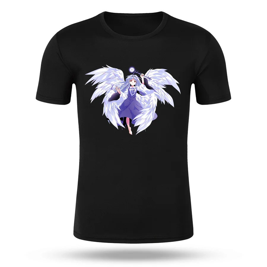 

Summer Funny Anime Unisex Touhou 2 Quick Dry T-shirt 100% Polyester Couple Style Round Neck Jogging T Shirt