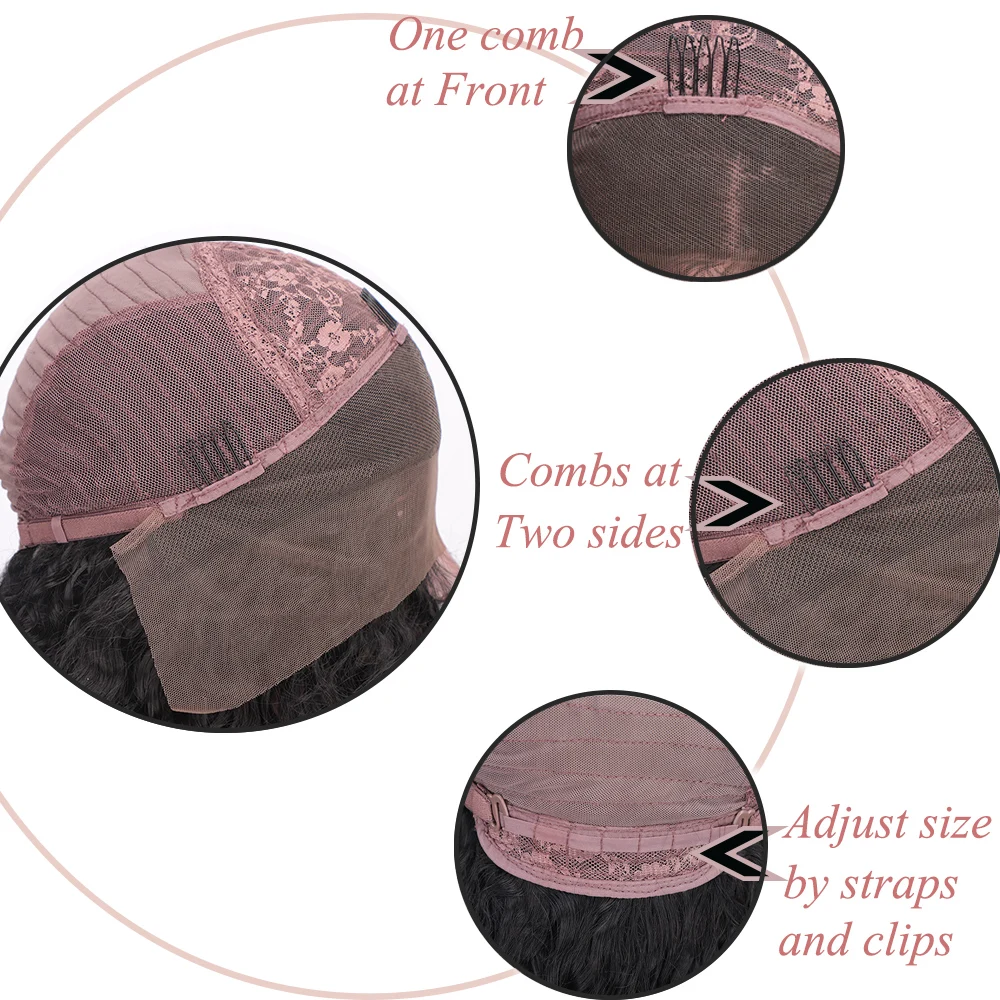 Синтетические кружевные передние парики длинные свободные кудрявые для женщин